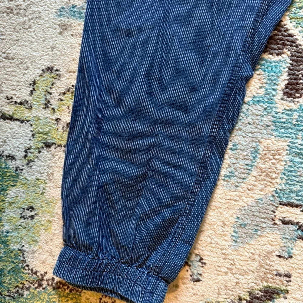 J.Crew Men’s Navy Micro Stripe Drawstring Jogger Pants Size XL
